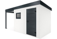 GARDEON® Gartenhaus mit Hörmann-Tür, Fenster und überdachtem Bereich